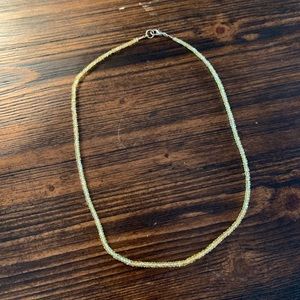 Yellow Sapphire Necklace with Silver Clasp